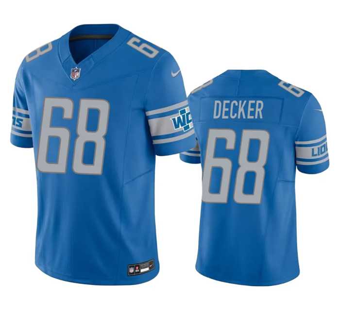 Men & Women & Youth Detroit Lions #68 Taylor Decker Blue 2023 F.U.S.E. Vapor Untouchable Limited Stitched Jersey